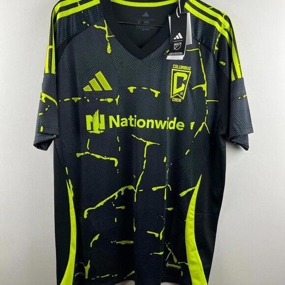 NWT Authentic Columbus Crew Jersey 24/25 Away Kit Men's Size XL Black Adidas - Picture 1 of 8